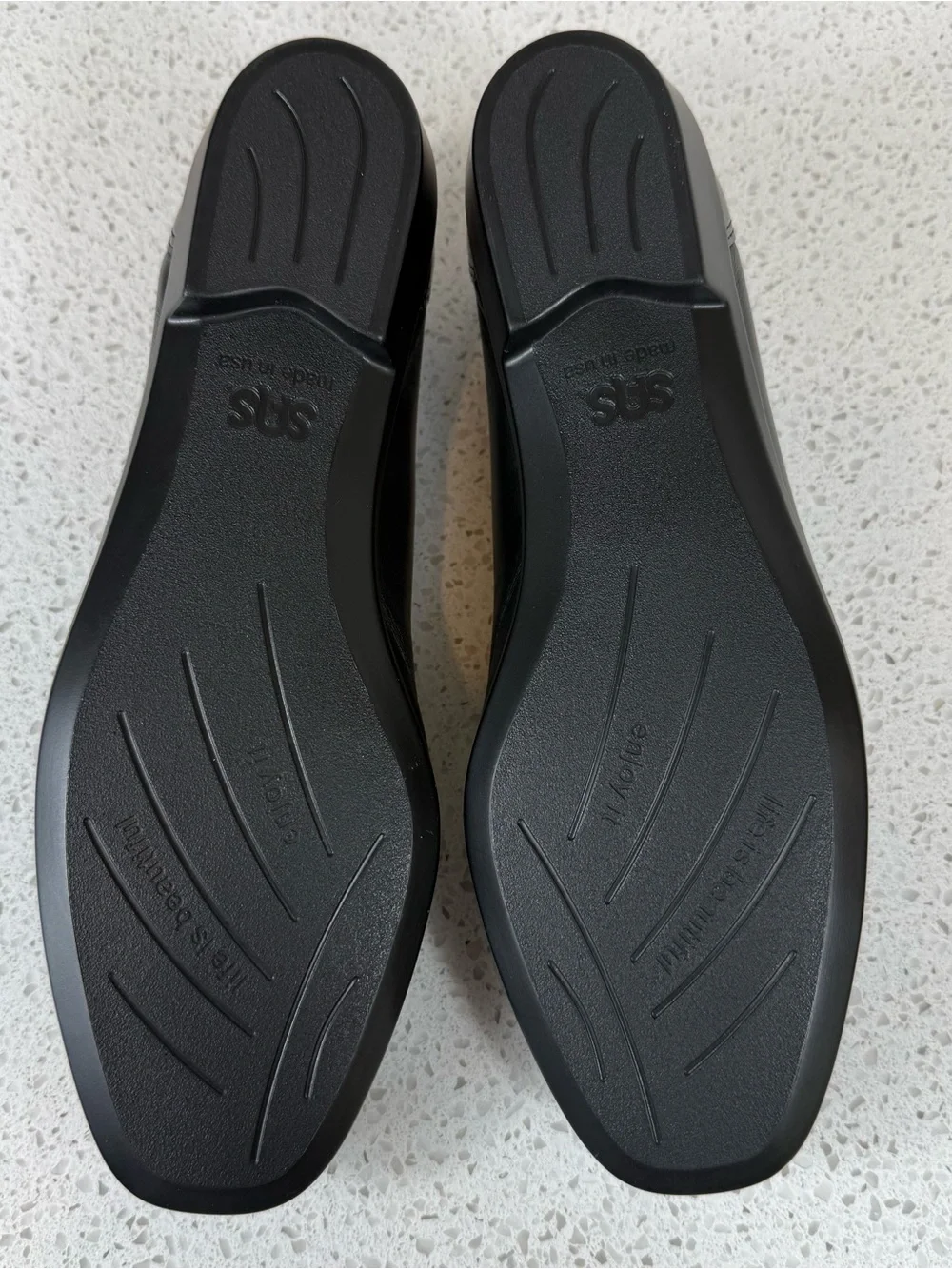 SAS Coco Slip On Loafer Black Bow Comfort Flats 8.5N Made USA